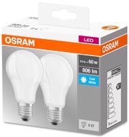 2PAK LED žárovka LED E27 A60 8,5W = 60W 806lm 4000K Neutrální bílá 200° OSRAM OSRLEDW2025