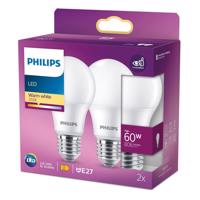 2x LED žárovka LED E27 A60 7W = 60W 806lm 2700K Teplá bílá 150° PHILIPS PHICLAJ1042