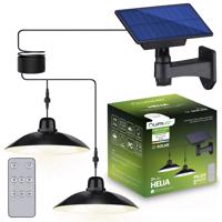 2x Svítidlo solární LED HELIA Żyrandol Závěsné zahradní stropní čidlo Ovladač Panel LUMILED