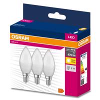 3PAK LED žárovka LED E14 B35 4,9W = 40W 470lm 3000K Teplá bílá 220° OSRAM VALUE OSRVALU7609