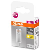 3PAK LED žárovka LED G4 corn 1,8W = 20W 200lm 2700K Teplá bílá 300° 12V OSRAM OSRPARA1160