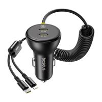 60W nabíječka do auta Baseus USB-C + kabel Lightning (černá) 073154