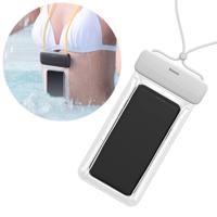 Baseus univerzální vodotěsné pouzdro na telefon (max. 7,2'') pro bazén nad vodou IPX8 bílé (ACFSD-D02) 6953156220805