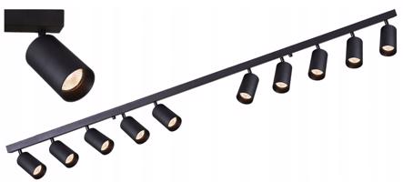 Berge Kolejnicová lampa GU10 VIKI-L 10 - černá MC0344