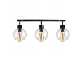 Berge LED nastavitelné stropní svítidlo 3xE27 LOFT - průhledná koule P0008/3XK023