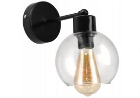 Berge LED nástěnné / stropní svítidlo E27 - průhledná koule P0003/1XK023