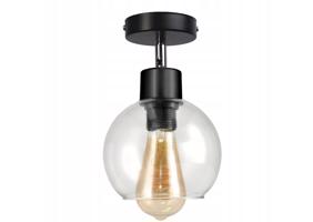 Berge LED nástěnné / stropní svítidlo E27, průhledná skleněná koule P0002/1XK023