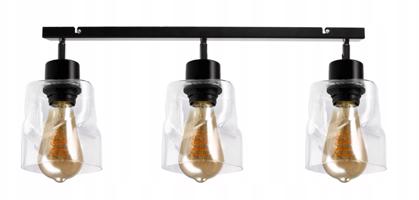 Berge LED stropní svítidlo 3xE27, rolovací, průhledný čtverec P0008/3XK024