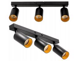 Berge LED stropní svítidlo VIKI GOLD - 3xGU10 - černé MC0432