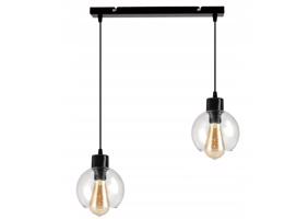 Berge LED stropní závěsné svítidlo 2xE27, průhledná koule, žárovka P0006/2XK023