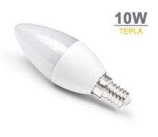 Berge LED žárovka 10W 14xSMD2835 E14 C37 830lm Teplá bílá