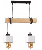 Berge LED závěsné stropní svítidlo, dřevěný trám, 2xE27, kovový pohárový lustr LDB-K-2XE27/2XKB003