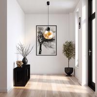 Berge Skleněná LED stropní lampa 1xE27 - jantarová barva P0001/1XK021