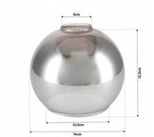 Berge Skleněná LED stropní lampa 1xE27 - kouřová koule P0001/1XK022