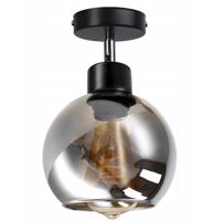 Berge Skleněná LED stropní lampa 1xE27 - kouřová koule P0002/1XK022