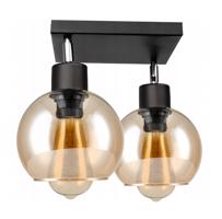 Berge Skleněná LED stropní lampa 2xE27 - jantarová barva P0005/2XK021