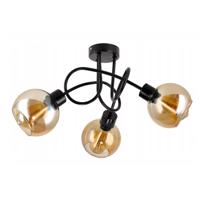 Berge Skleněná LED stropní lampa 3xE27 - jantarová barva LK0002/3XK021