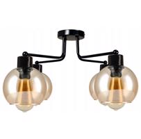 Berge Skleněná LED stropní lampa 4xE27 - jantarová barva P0014/4XK021