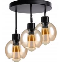 Berge Skleněná LED stropní lampa nastavitelná 3xE27 - jantarová barva P0013/3XK021