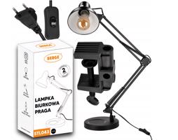 Berge Stolní lampa XL Praga 1xE27 LED černá STL043