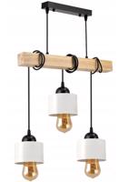 Berge Závěsné stropní svítidlo LED dřevěný trám 3xE27 Lustr Kovový hrnek LDB-K-3XE27/3XKB003