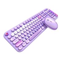 Bezdrátový set klávesnice a myši MOFII Lovely 2.4G (fialová)