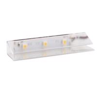 Design Light LED Klip PVC pro osvětlení polic a vitrín 3xSMD 2835 0,25W 30lm 12V NEUTRÁLNÍ BÍLÁ KLIPS-P-2835-COM-40K-01