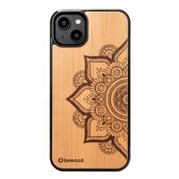Dřevěné pouzdro Bewood Mandala Apple pro iPhone 14 Plus - světle hnědé 5907511769660