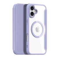 Dux Ducis Skin X Pro pouzdro pro iPhone 16 s MagSafe a flipovým krytem - fialové 6934913004449