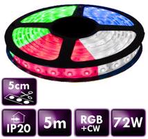 Eco Light LED pásek - SMD 5050 - RGB+CW - 5 m - 60 LED/m - 14,4 W/m - IP20 EC79389