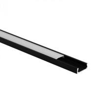 Eco Light Přisazený profil N01 černý + mléčný difuzor 1m + 2x krytky EC20903