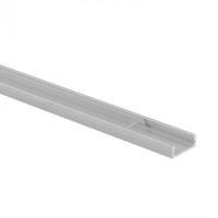 Eco Light Přisazený profil N02 eloxovaný + transparentní difuzor 2m + 4x krytky EC20592