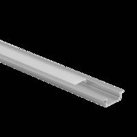 Eco Light Zapuštěný profil P02 eloxovaný + matný difuzor 2m + 4x krytky EC20608