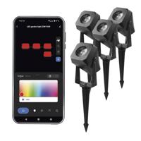 Emos GoSmart venkovní LED bodové světlo, startovací sada, 4 díly, 7 W, RGBIC stmívatelné, WiFi ZIW194R