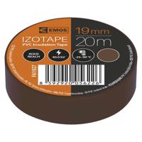Emos Izolační páska PVC 19mm / 20m hnědá F61927