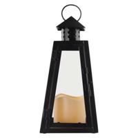 Emos LED lucerna černá, hranatá, 26,5 cm, 3x AAA, vnitřní, vintage DCLV18