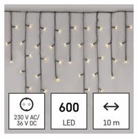 Emos LED vánoční rampouchy, 10 m, venkovní i vnitřní, teplá bílá, programy D4CW03