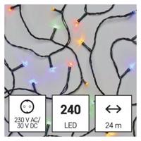 Emos LED vánoční řetěz, 24 m, venkovní i vnitřní, multicolor, časovač D4AM05
