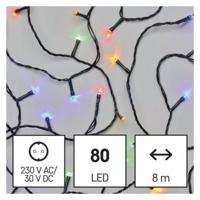 Emos LED vánoční řetěz, 8 m, venkovní i vnitřní, rGB nebo CCT, časovač D4AM02