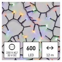 Emos LED vánoční řetěz – ježek, 12 m, venkovní i vnitřní, multicolor, časovač D4BM03