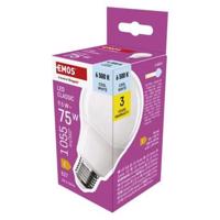 Emos LED žárovka Classic A60 / E27 / 9,5 W (75 W) / 1055 lm / studená bílá ZQ5E54