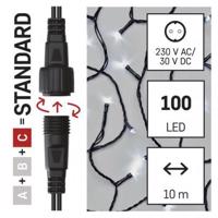 Emos Standard LED spojovací vánoční řetěz, 10 m, venkovní i vnitřní, studená bílá D1AC03