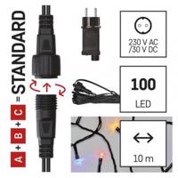 Emos Základní sada pro spojovací řetězy Standard, 10 m, venkovní, rGB nebo CCT, časovač D1AM01
