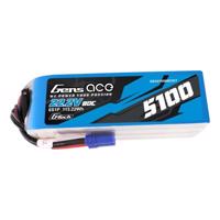 Gens ace G-Tech 5100mAh 80C 22,2V 6S1P Lipo baterie s konektorem EC5