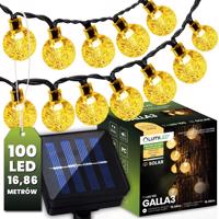 Girlanda solární zahradní 50x LED Ozdobne Kuleczki 9,27m 3000K Teplá bílá GALLA3 LUMILED