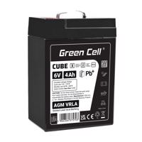 Green Cell CUBE AGM IP54 6V 4Ah VRLA Baterie Gel deep cycle  pro kids alarm systems pro toy vehicles toy auto AGM6V4AH-J neoriginální