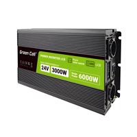 Green Cell PowerInverter LCD 24 V 3000W/60000W vehicle Měnič s - čistý sinus INVGC24P3000LCD