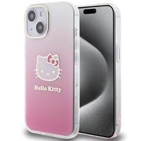 Hello Kitty IML Gradient Electrop Kitty Head pouzdro pro iPhone 15 - růžové 3666339185428