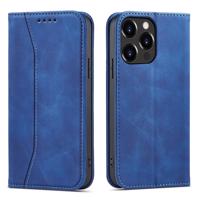 Hurtel Magnet Fancy Case iPhone 14 Plus flip cover wallet stand blue 5907769347870