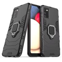 Hurtel Pancéřové hybridní pouzdro Ring Armor + magnetický držák Samsung Galaxy A03s (166.5) černé 5907769339974